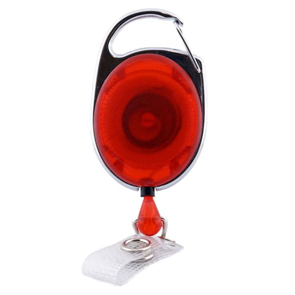 Premier Kartenjojo 32mm, Karabiner u. Textillasche transparent rot