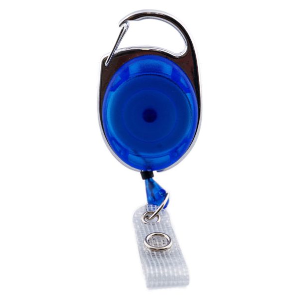 Premier Kartenjojo 32mm, Karabiner mit Gürtelclip transparent blau