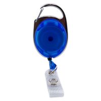 Premier Kartenjojo 32mm, Karabiner mit Gürtelclip transparent blau