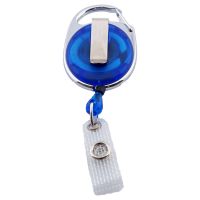 Premier Kartenjojo 32mm, Karabiner mit Gürtelclip transparent blau