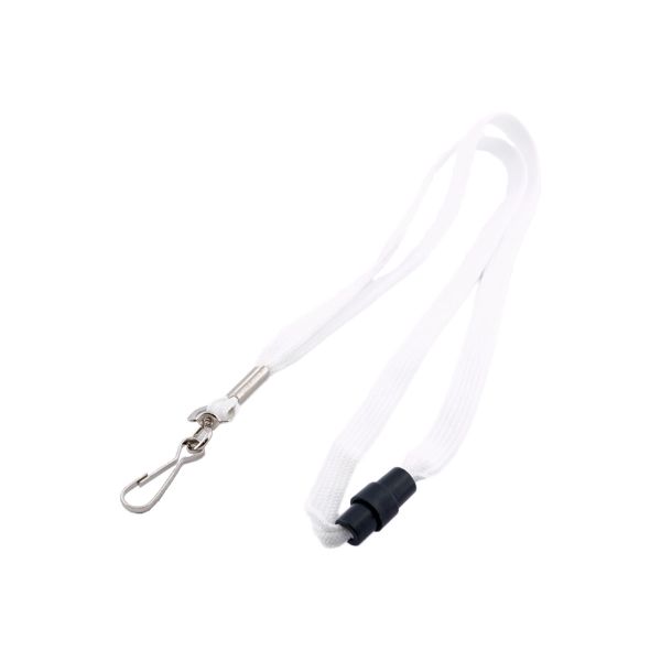 Lanyard 10mm mit Metalldrehhaken, Advanced weiß 100 Stk