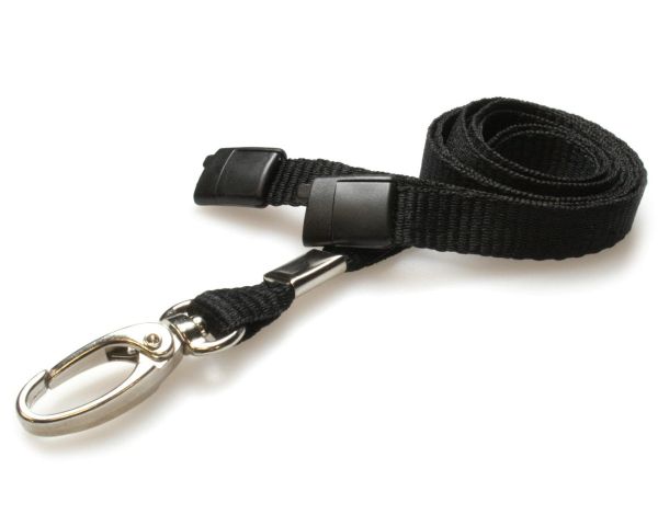 Lanyard 10mm mit Premium Karabinerhaken, Advanced schwarz / 100 Stk