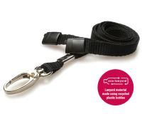 Lanyard 10mm mit Premium Karabinerhaken, Advanced schwarz / 100 Stk