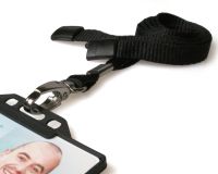 Lanyard 10mm mit Premium Karabinerhaken, Advanced schwarz / 100 Stk