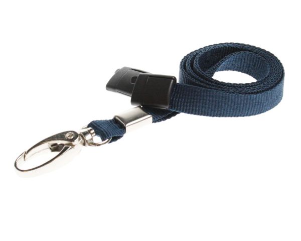 Lanyard 10mm mit Premium Karabinerhaken, Advanced blau / 100 Stk