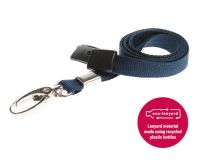 Lanyard 10mm mit Premium Karabinerhaken, Advanced blau / 100 Stk