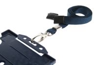 Lanyard 10mm mit Premium Karabinerhaken, Advanced blau / 100 Stk