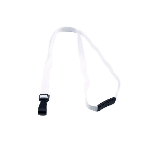 Lanyard 10mm mit Plastikhaken, Advanced weiß / 100 Stk