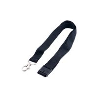 Lanyard 20mm mit Karabinerhaken, Advanced schwarz / 100 Stk
