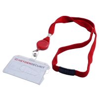 Lanyard 16mm mit Jojo und Textillasche rot