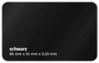 Plastikkarte 86x54mm 500µ schwarz