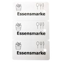 Plastikkarten 3er - Keytags, blanko weiß, Rundlochung - 500 Stück