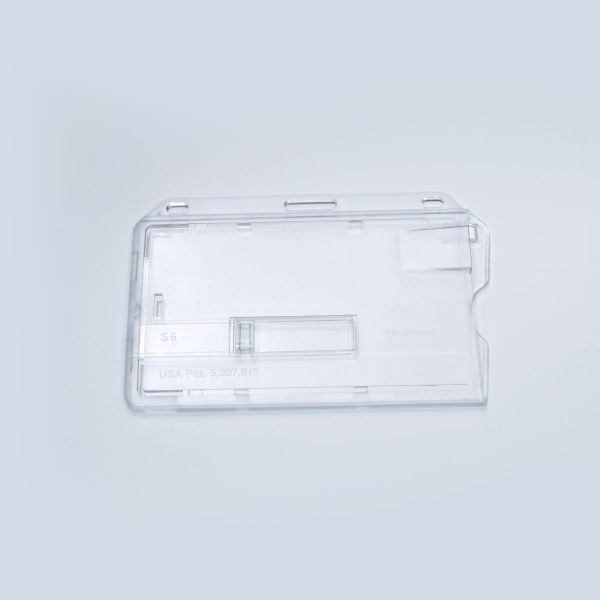 Kartenhalter Comfort PLUS 1 Schieber farbig, Querformat transparent