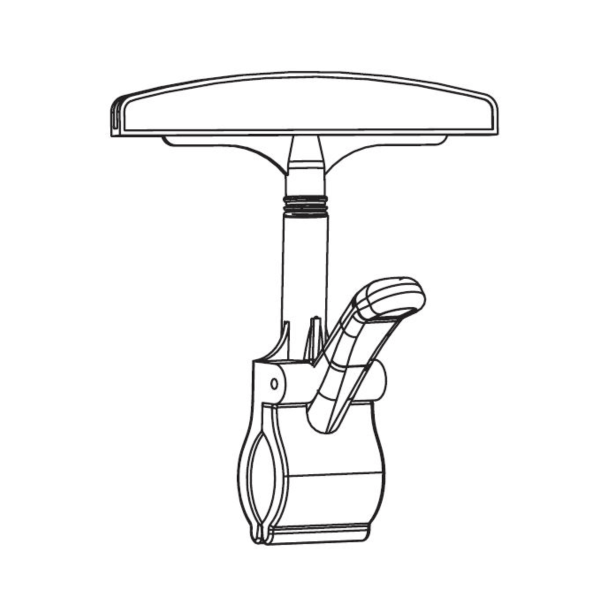 aufsteckbare Schilderhalterung 100mm, schwarz