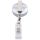 Mini Ausweisjojo - 32mm mit Clip und Lasche, Kartenjojo silber