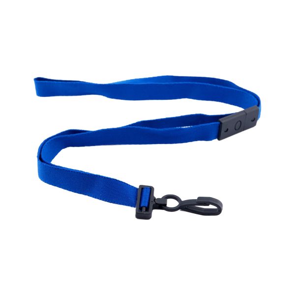 Lanyard 15mm mit Plastikhaken, Advanced königsblau / 100 Stk