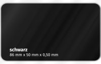 Plastikkarte 86x50mm 500µ schwarz