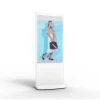 Freistehende digitale Stele im Tablet-Stil 55" weiß