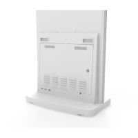 Freistehende digitale Stele im Tablet-Stil 55" weiß