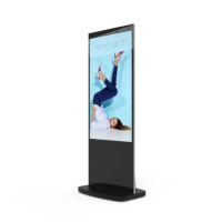 Freistehende digitale Stele im Tablet-Stil 55" schwarz