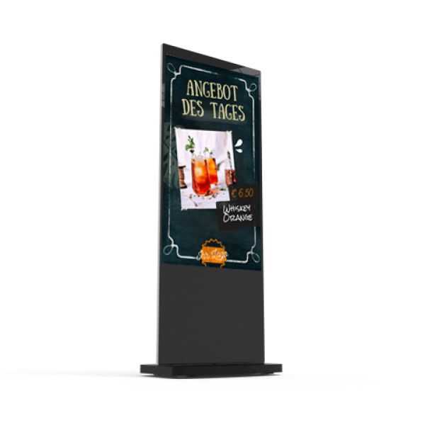Freistehende digitale Stele 55" schwarz - Kit Digitale Kreidetafel