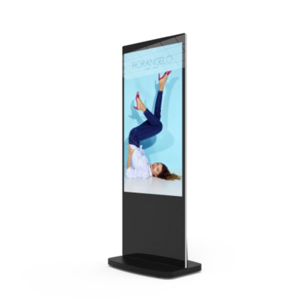 Freistehende digitale Stele im Tablet-Stil 50" schwarz