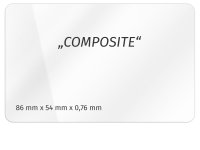 Plastikkarte 86x54mm 760&micro; ECO COMPOSITE