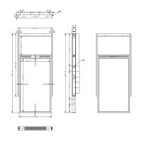 Doppelseitiges Fensterdisplay UHBD 49", Schwarz