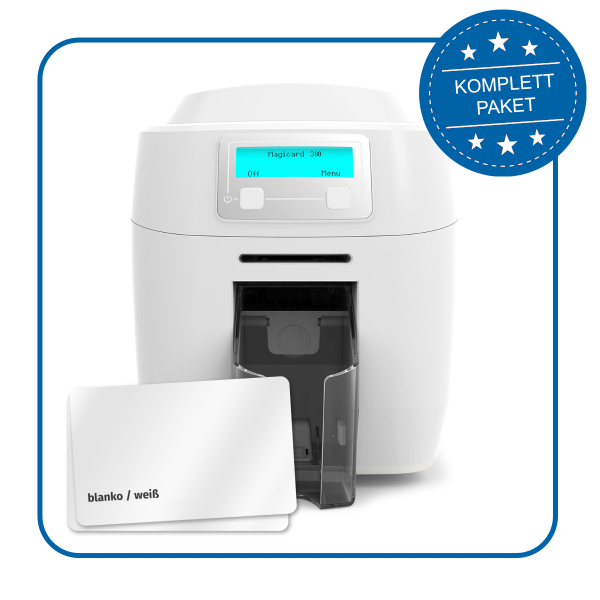 Magicard 300 Preisschilddruck Bundle, Weiß blanko 54mm