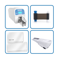 PriceCardPro FLEX+ DUO Preisschilddruck Bundle, Weiß blanko 50mm