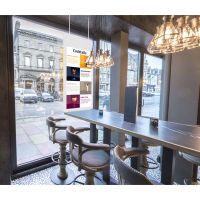 Digitales Hängedisplay für Schaufenster, doppelseitig 43"