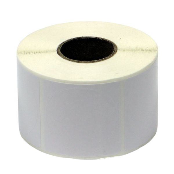 Etikettenrolle Rund, 50mm glossy, 600 Inkjet-Etiketten