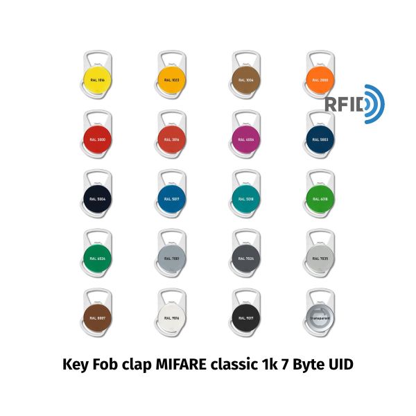Key Fob clap MIFARE classic 1k 7 Byte UID