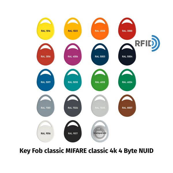 Key Fob classic MIFARE classic 4k 4 Byte NUID