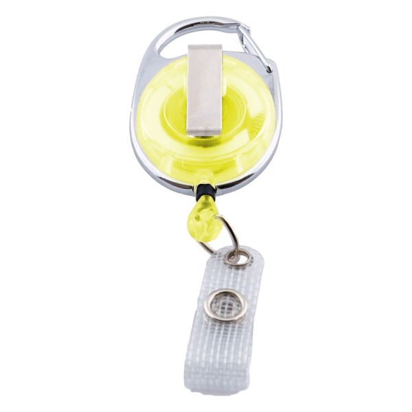 Premier Kartenjojo 32mm, Karabiner mit Gürtelclip gelb