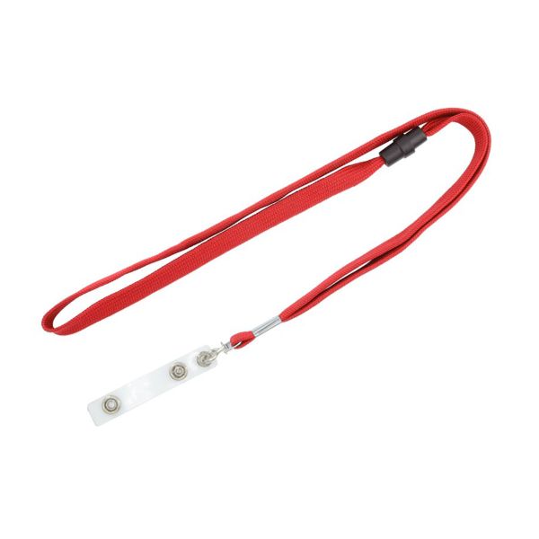 Lanyard 10mm mit Vinyl-Lasche rot