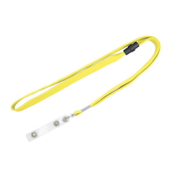 Lanyard 10mm mit Vinyl-Lasche gelb