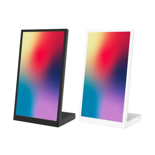 POS L-Thekenaufsteller DIGIUP Desk 15,6" schwarz & weiß