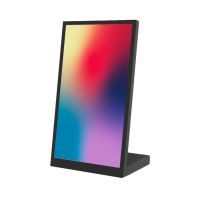 POS L-Thekenaufsteller DIGIUP Desk 15,6" schwarz & weiß