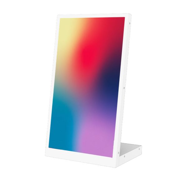 POS L-Thekenaufsteller DIGIUP 15,6" Weiß