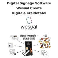 Wesual Create Neukunden Starterpaket "Digitale Kreidetafel" inkl. einer Anzeigelizenz