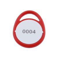Keyfob MIFARE DESFire 4K EV1 / EM4450 rot / weiß, 99 Stück im Paket als Restbestand
