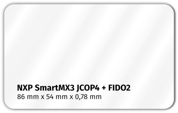 NXP SmartMX3 JCOP4 + FIDO2 Karte