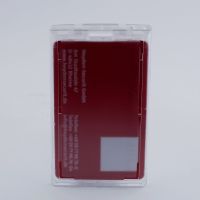 Kartenhalter Badge Prison Plus, VS/RS glasklar Hochformat verschließbar