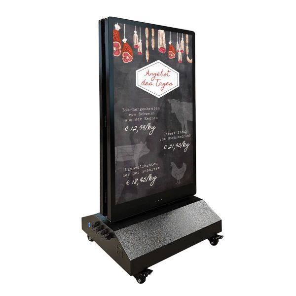 Doppelseitiger Kundenstopper Outdoor 43" 2000 cd/m² High Brightness