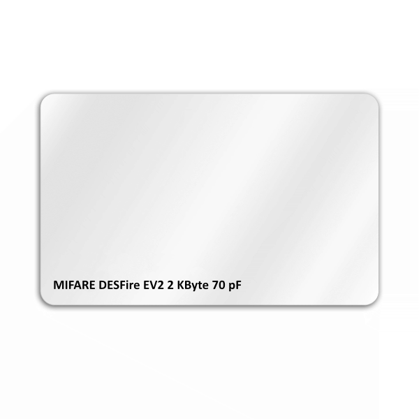 Plastikkarte MIFARE DESFire EV2 2 KByte 70 pF