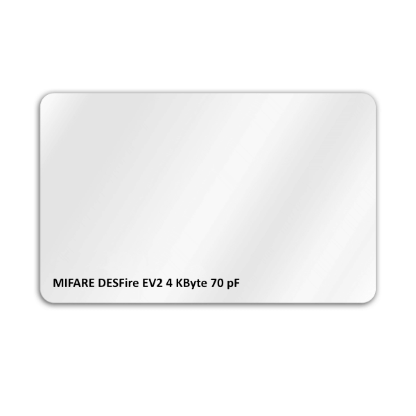 Plastikkarte MIFARE DESFire EV2 4 KByte 70 pF