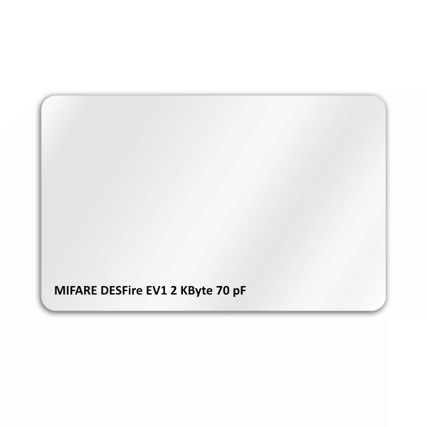 Plastikkarte MIFARE DESFire EV1 2 KByte 70 pF