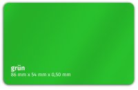 Plastikkarte 86x54mm 500µ grün