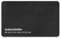 Plastikkarte 86x54mm 760µ mattschiefer